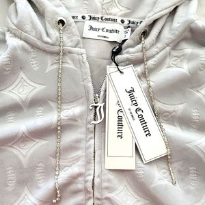 Juicy Couture Larger Emblem Art Grey Hoodie